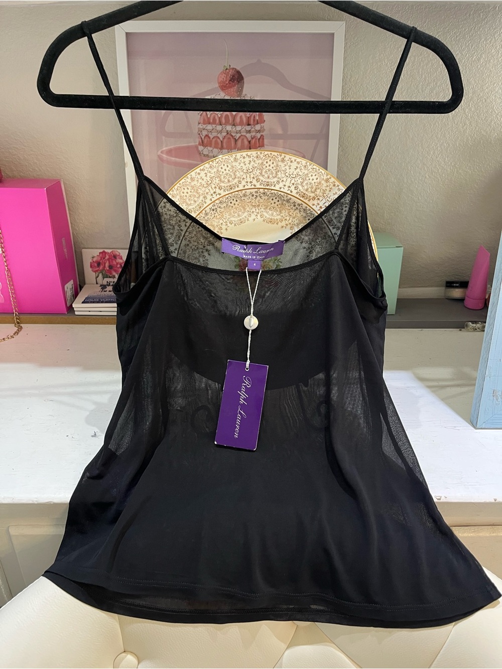 Ralph Lauren Purple Label Sheer Topt(FINAL SALE)